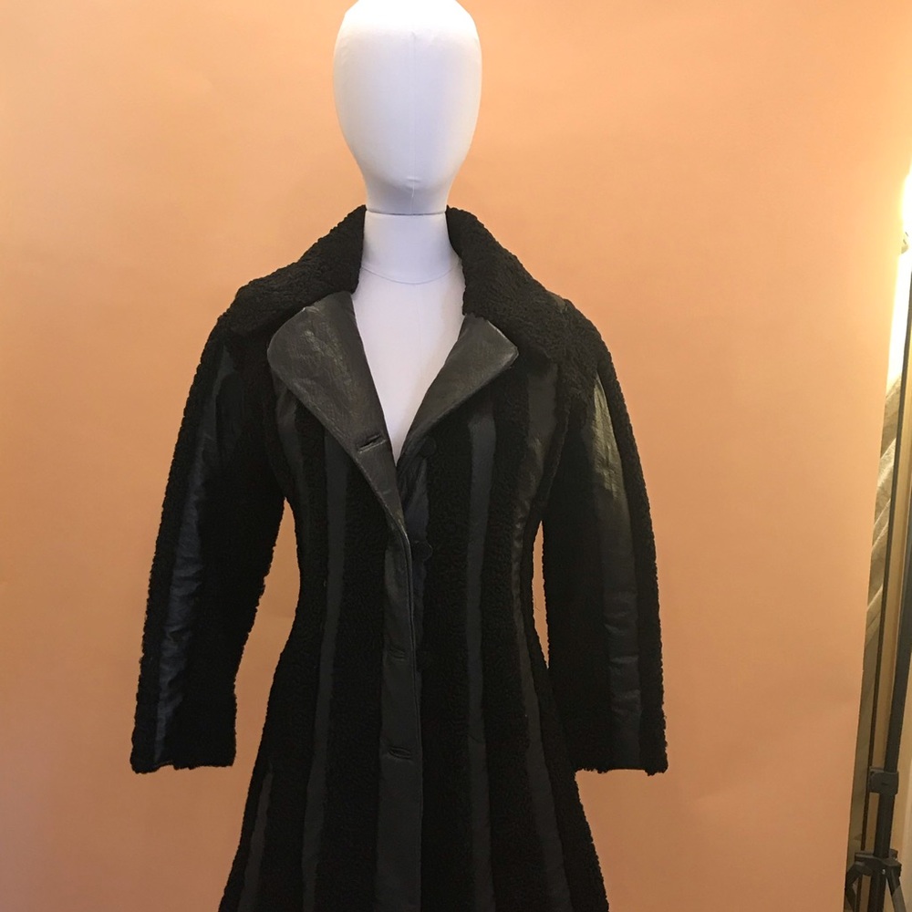 Vintage Leather and Shearling Coat